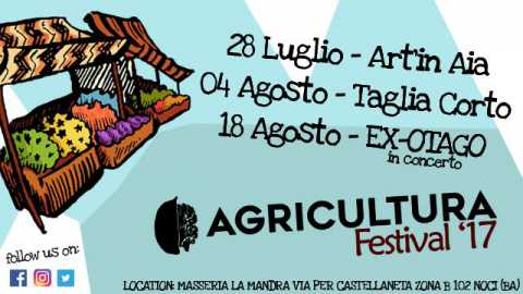 Noci, ''AgriCultura festival'': tre giorni di mercato di prodotti tipici, concerti e esibizioni